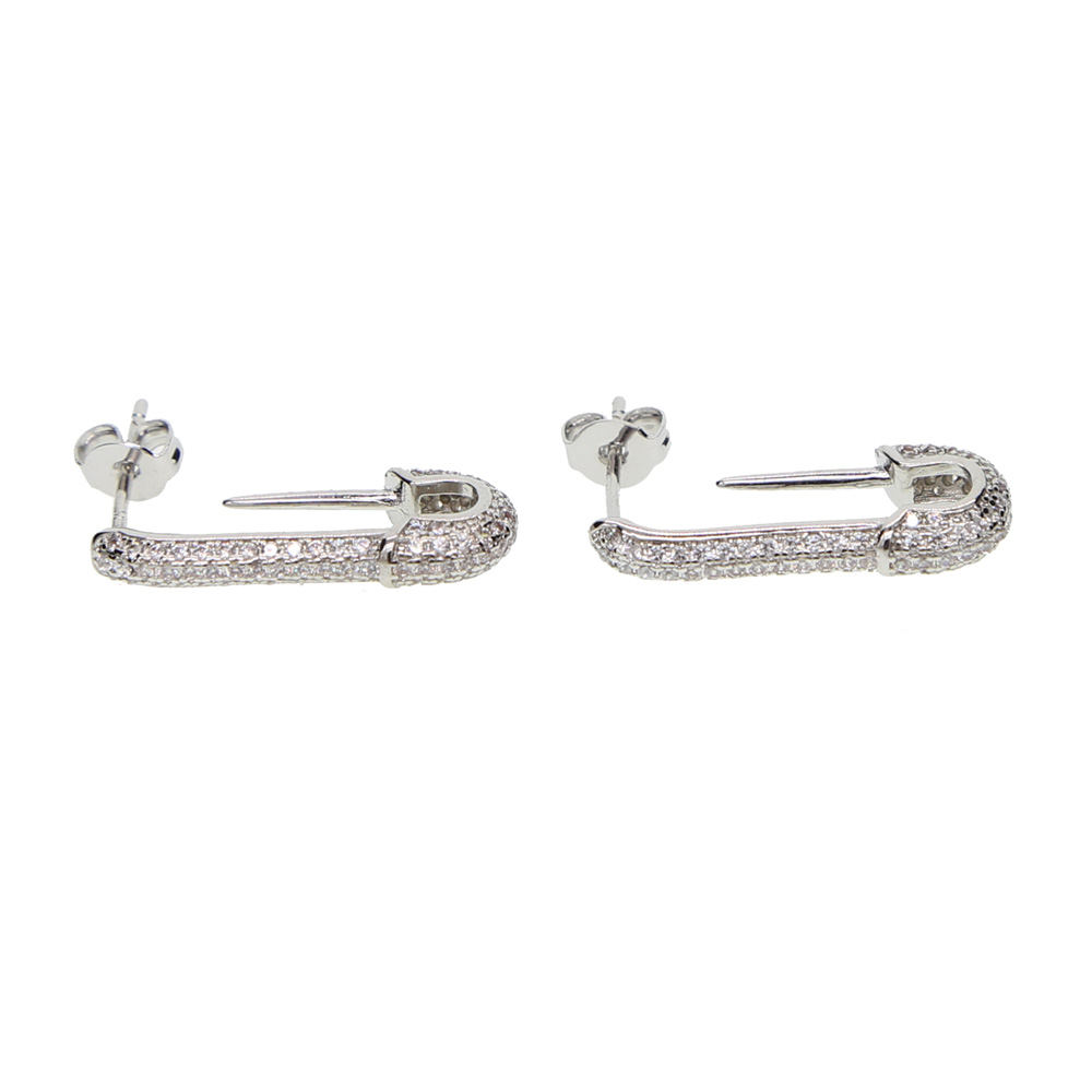 Wholesale- clear cubic zirconia high quality fashion jewelry safety pin stud european women trendy gorgeous earrings, Golden;silver
Wholesale- clear cubic zirconia high quality fashion jewelry safety pin stud european women trendy gorgeous earrings, Golden;silver