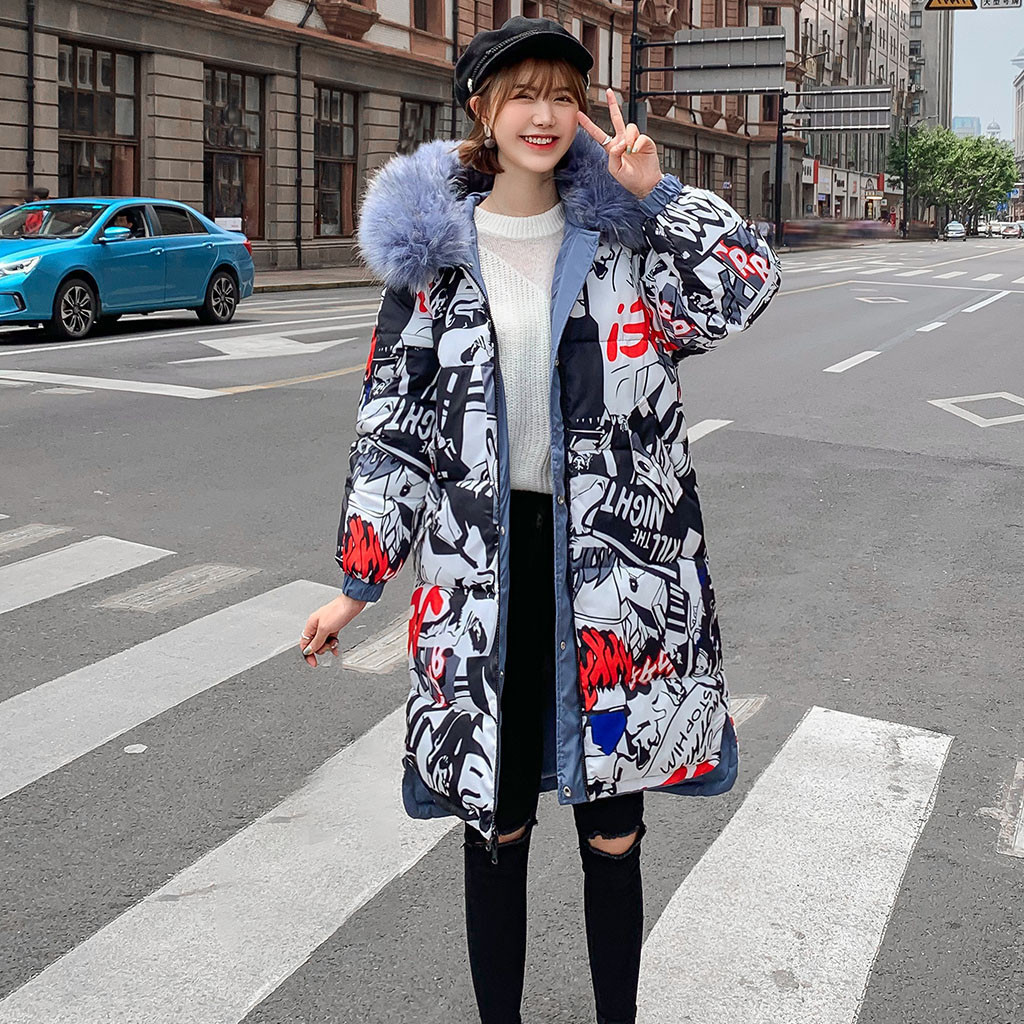 Women Coat And Jackets Winter Warm Loose Thick Long Parkas Hooded Faux Fur Double-sided Wear Women Bubble Jacket Coats Clothes