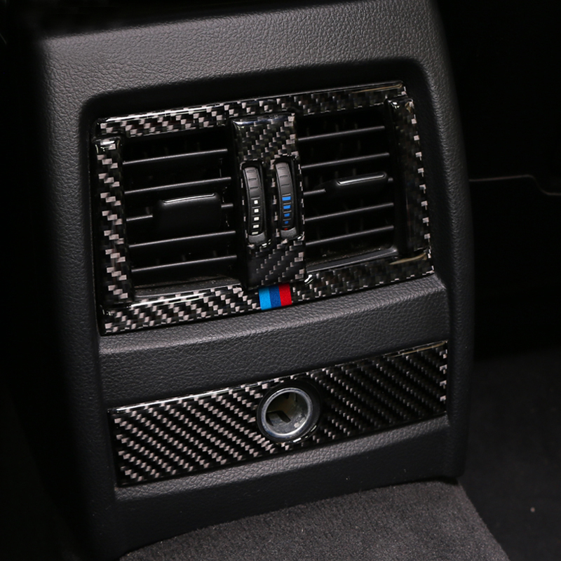 

Carbon Fiber Car Center Console Air Conditioning Outlet Vent Decorative Cover Frame Stickers for bmw f30 f34 3GT 3 Series