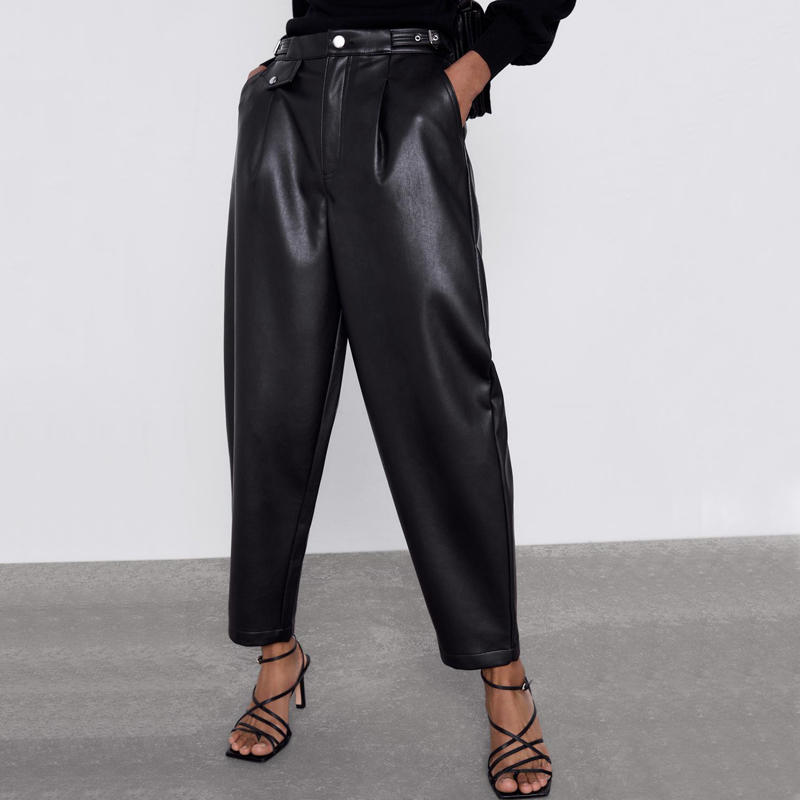 ZOEPO Faux Leather High Waisted Pants Women Fashion Loose PU Leather Trousers Women Elegant Pockets Pants Female Ladies JP, Zrpa2387
ZOEPO Faux Leather High Waisted Pants Women Fashion Loose PU Leather Trousers Women Elegant Pockets Pants Female Ladies JP, Zrpa2387