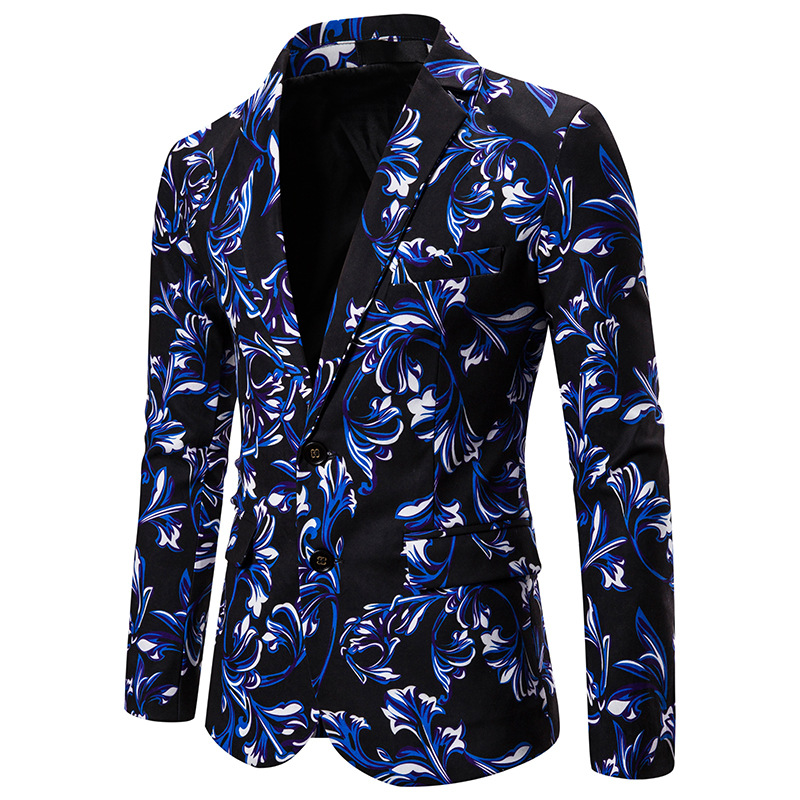 Black Blue Floral Blazer Masculino Slim Fit Dance Party Casual Blazer Men Wedding Tuxedo Stage Singers Suit Jacket Male, As picture show
Black Blue Floral Blazer Masculino Slim Fit Dance Party Casual Blazer Men Wedding Tuxedo Stage Singers Suit Jacket Male, As picture show