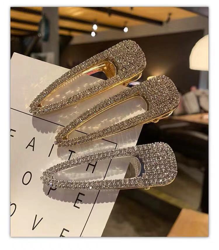 Crystal Hair Clips for Women Girls Fashion Hair Barrettes Decorative Bling Hairpins Rhinestone Bobby Pin Metal Hair Accessories