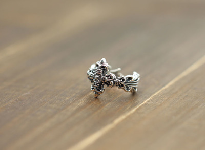 Personalized 925 sterling silver fine jewelry vintage American cross designer mens rings adjustable open gothic punk band rings