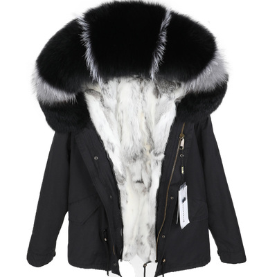 GOOD quality Women fur parkas MAOMAOKONG brand black white raccoon fur trim girl snow coats grey white rabbit fur lining black mini parkas, Choose the model 
GOOD quality Women fur parkas MAOMAOKONG brand black white raccoon fur trim girl snow coats grey white rabbit fur lining black mini parkas, Choose the model