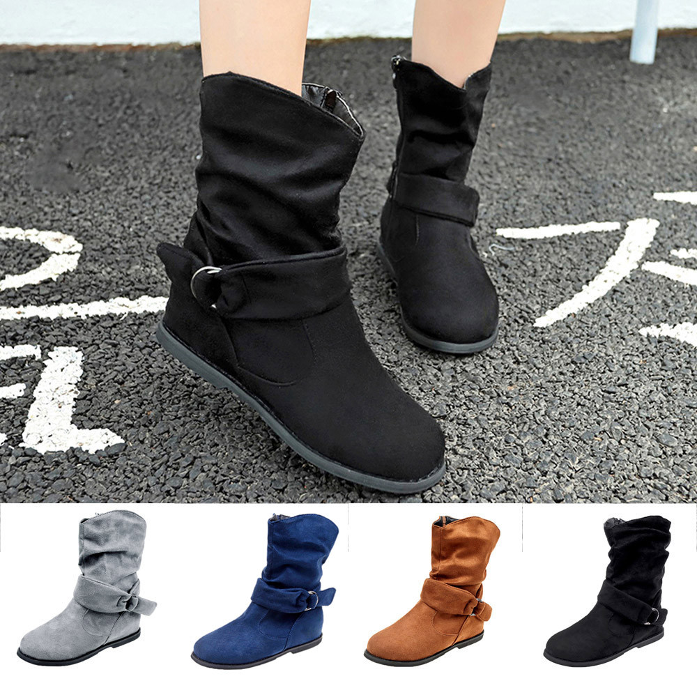 Vintage Style Mid-Calf boots women shoes Winter Warm Buckle Strap Snow Boots For Woman Large Size Flats boots women, Black
Vintage Style Mid-Calf boots women shoes Winter Warm Buckle Strap Snow Boots For Woman Large Size Flats boots women, Black