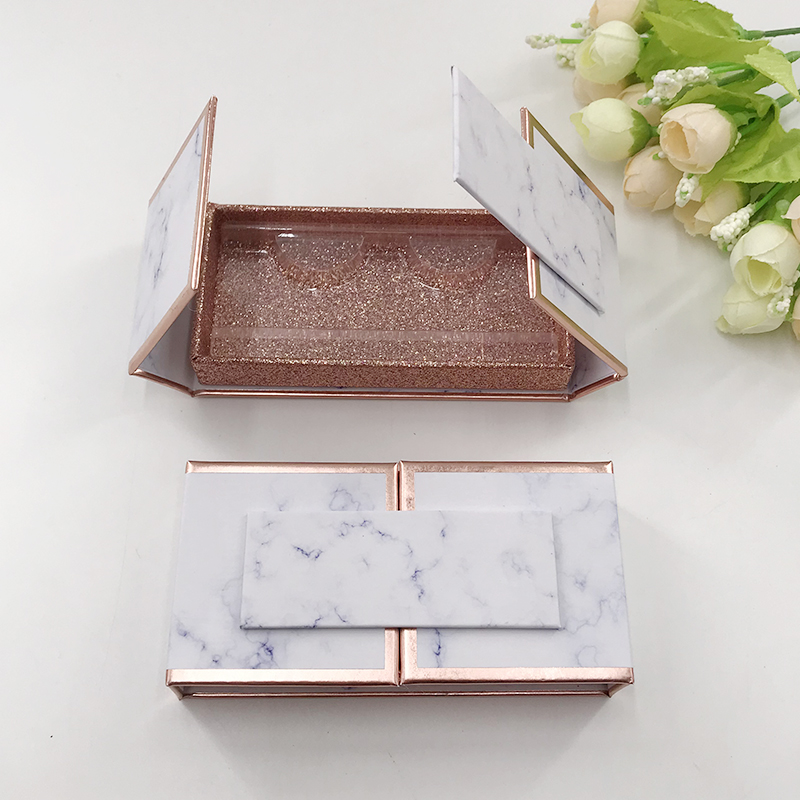 Empty Eyelashes Packaging Marble Design for 25MM Strip Lashes 3D Mink Lashes Rose Gold Magnetic Custom Packaging
Empty Eyelashes Packaging Marble Design for 25MM Strip Lashes 3D Mink Lashes Rose Gold Magnetic Custom Packaging