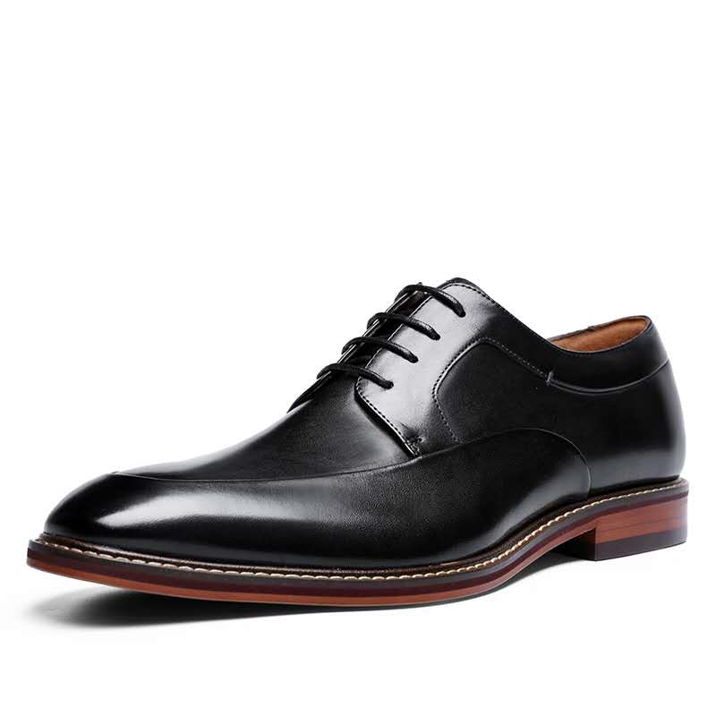 Men's Derby Full Grain True Genuine Leather Dress Shoes For Men Square Toe Lace-Up, Black
Men's Derby Full Grain True Genuine Leather Dress Shoes For Men Square Toe Lace-Up, Black