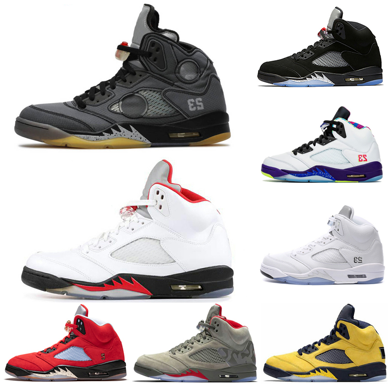 2021 Men 5 5s Fire Red Silver Basketball shoes TOP 3 Black Metallic grey Island Green oregon ducks mens sneaker 7-13, Camo
2021 Men 5 5s Fire Red Silver Basketball shoes TOP 3 Black Metallic grey Island Green oregon ducks mens sneaker 7-13, Camo