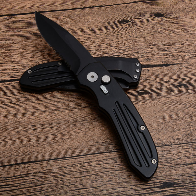 High Quality SW50BS Auto Survival Tactical Folding Knife 440C Black Half Serration Blade Aluminum Handle With Retial Box Package
High Quality SW50BS Auto Survival Tactical Folding Knife 440C Black Half Serration Blade Aluminum Handle With Retial Box Package