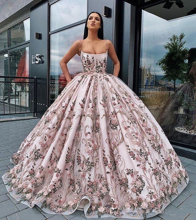 Charming Ball Gown Prom Dresses Spaghetti Strap Flowers Appliqued Floor Length Evening Gowns Custom Made Special Dress, Silver
Charming Ball Gown Prom Dresses Spaghetti Strap Flowers Appliqued Floor Length Evening Gowns Custom Made Special Dress, Silver