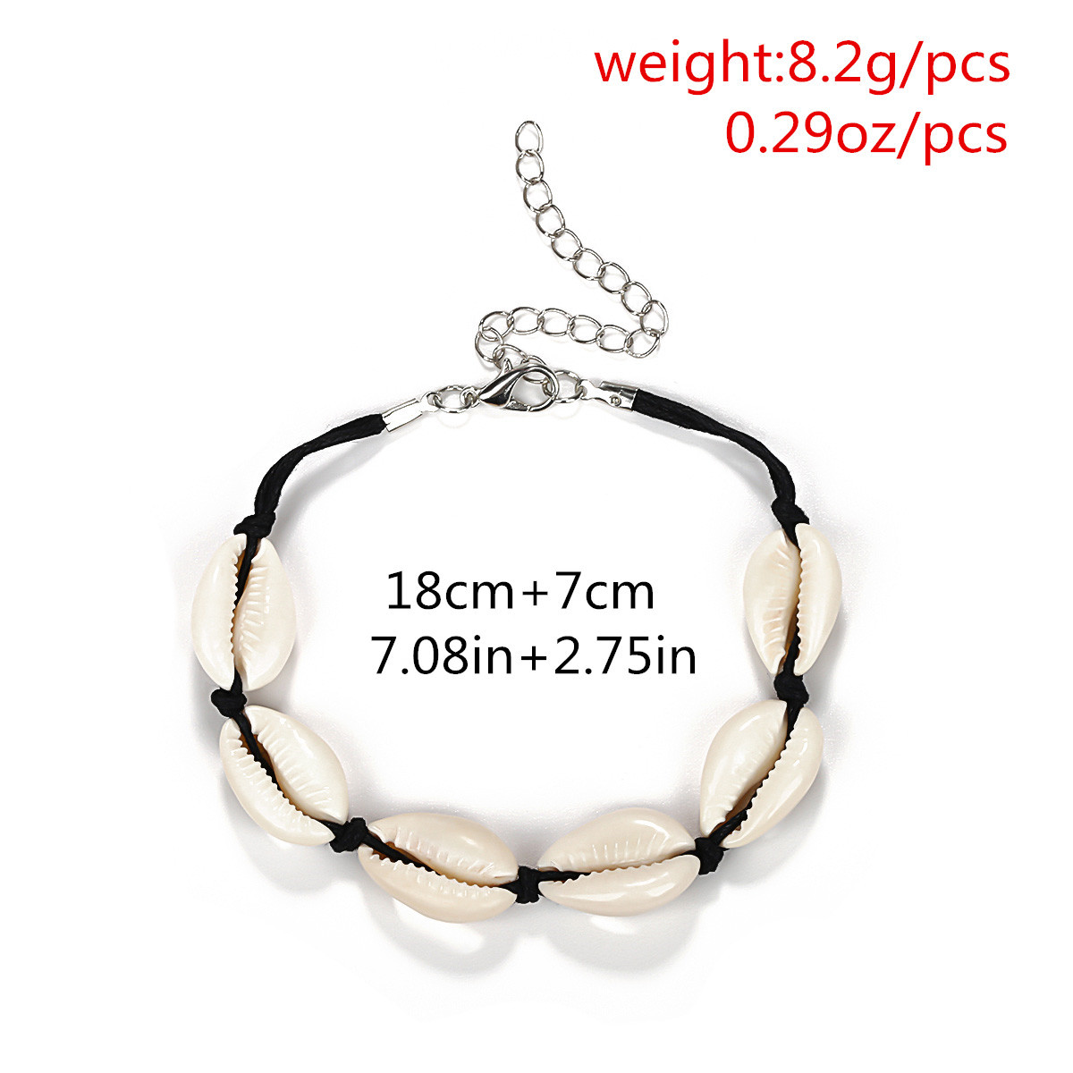 Natural shell woven bracelet anklet men and women beach travel daily wear birthday Valentine's Day bracelet