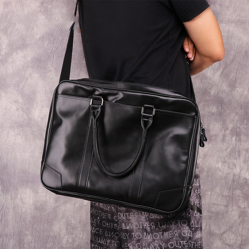 Genuine Leather Briefcase Man Handbag 15.6 Inch Messenger Computer Package Business Male Shoulder Office Bags For Men Laptop Bag, Black
Genuine Leather Briefcase Man Handbag 15.6 Inch Messenger Computer Package Business Male Shoulder Office Bags For Men Laptop Bag, Black