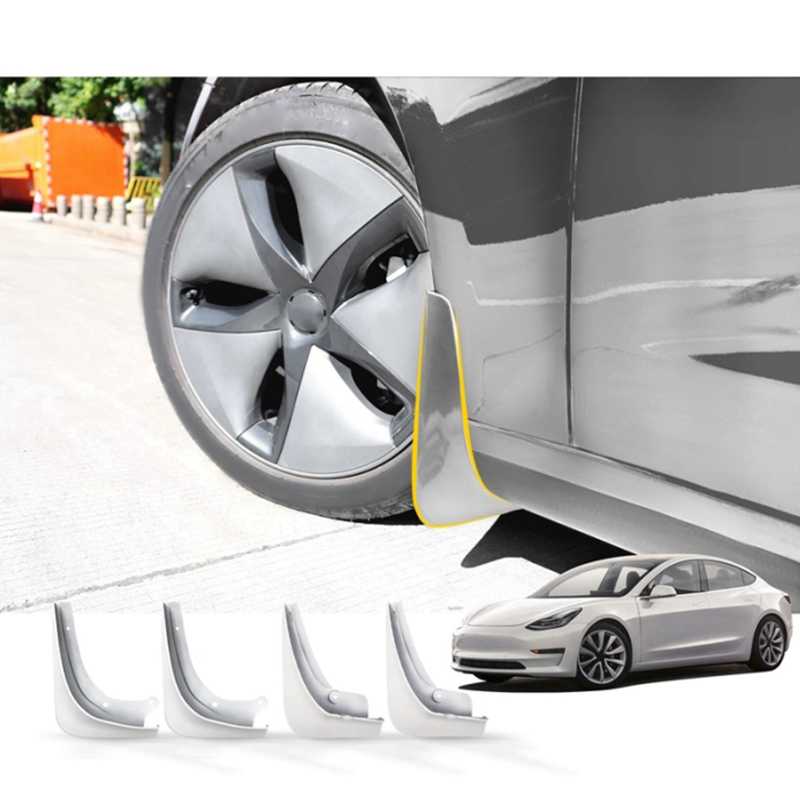 4Pcs/Set Car Mud Flaps Front Rear Mudguard Splash Guards Mudguards Car Fender Mudflaps For Tesla Model 3 2016~2019