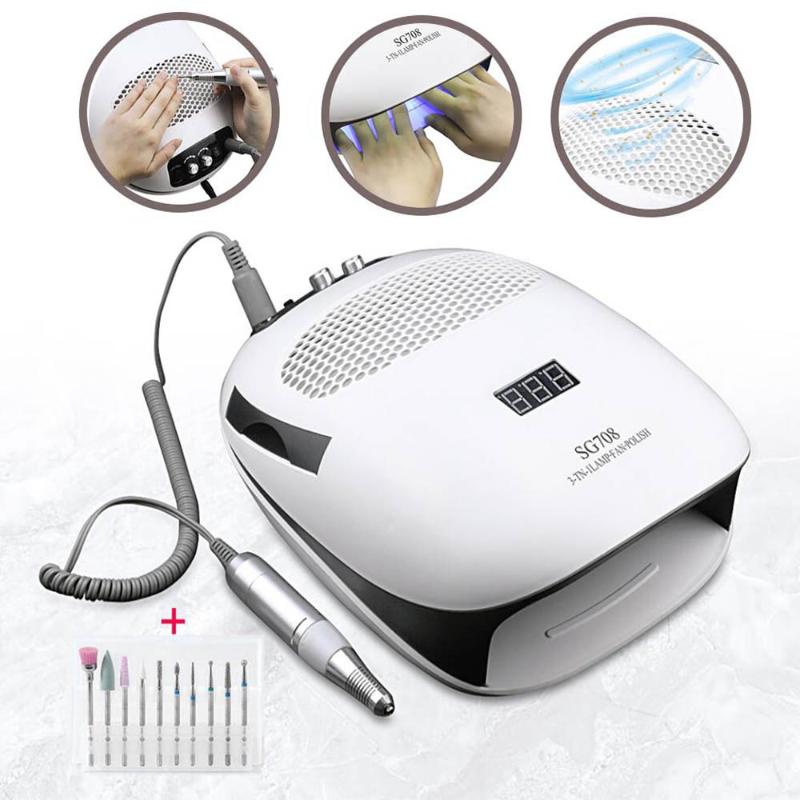 140W Lamp for Manicure 3 in 1 Nail Lamp Dryer Manicure Pen Nail Drill Dust Suction Vacuum Cleaner Art Equipment, Emd-sg708-us
140W Lamp for Manicure 3 in 1 Nail Lamp Dryer Manicure Pen Nail Drill Dust Suction Vacuum Cleaner Art Equipment, Emd-sg708-us