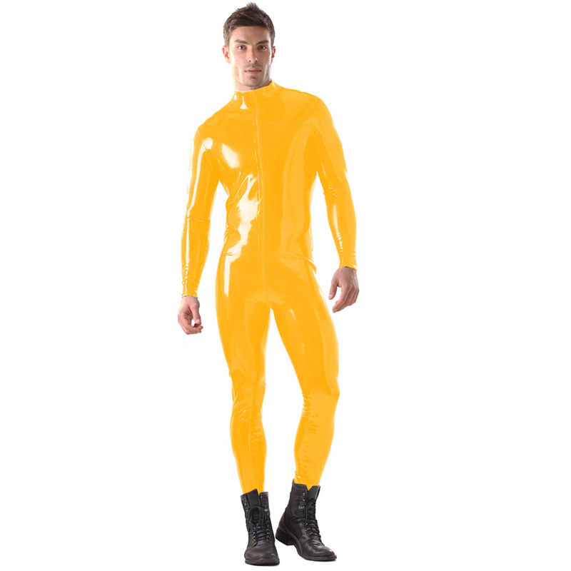 Plus Size S-6XL Men Wetlook PVC Bodycon Jumpsuit Front Zipper Zentai Long Sleeve Cosplay Catsuit Halloween Performance Costume, Pink
Plus Size S-6XL Men Wetlook PVC Bodycon Jumpsuit Front Zipper Zentai Long Sleeve Cosplay Catsuit Halloween Performance Costume, Pink
