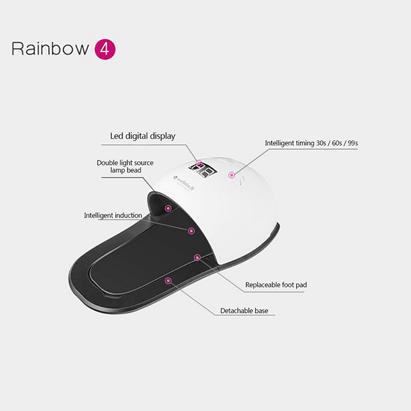 48W UV LED Lamp Nail Dryer For Hand Foot 2in1 Gel Polish Curing Drying Fingernail Toenail Led Lamp Polish Manicure Nail Art Tool LY191228