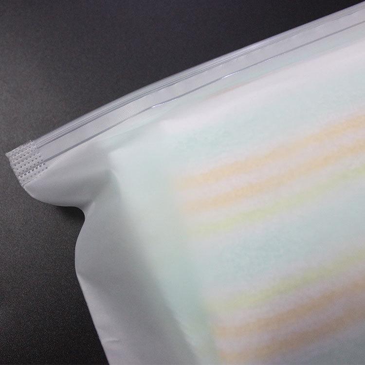 16*15cm*18Silk Socks packing horizontal version zipper bag frosted storage bag