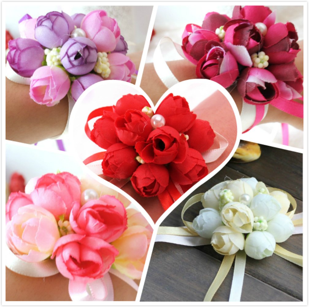 Wedding Wrist Corsage Flowers Artificial Wristband Rose Flower Bridesmaid Wedding Bracelet Hand Flower for Flower Girls Mother of the Bride
Wedding Wrist Corsage Flowers Artificial Wristband Rose Flower Bridesmaid Wedding Bracelet Hand Flower for Flower Girls Mother of the Bride