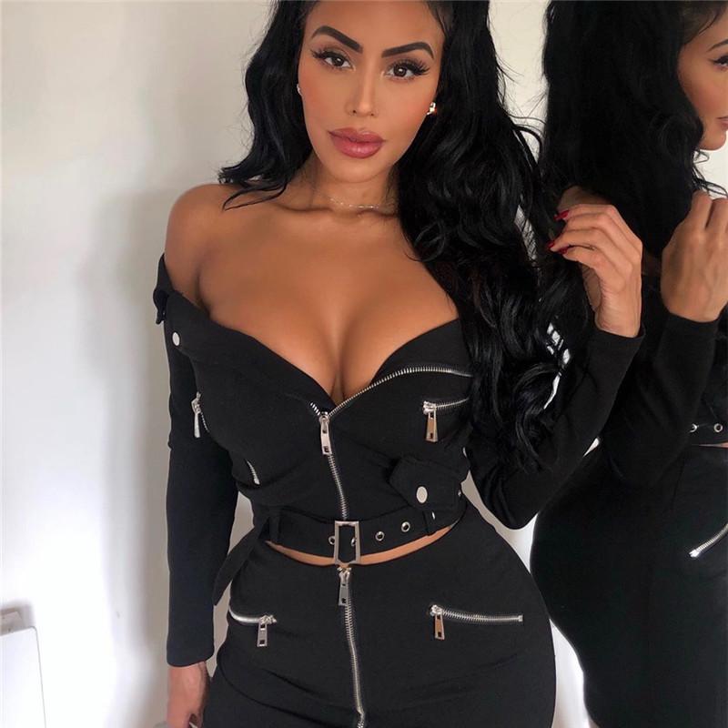 Punk Women Jackets With Bow Belt Zipper Pockets Femme Long Sleeve Outwear Moto Biker Skinny Crop Coats Streetwear Fall, Black
Punk Women Jackets With Bow Belt Zipper Pockets Femme Long Sleeve Outwear Moto Biker Skinny Crop Coats Streetwear Fall, Black