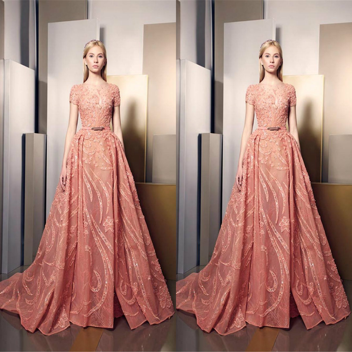 Ziad Nakad Overskirt Prom Dresses Long Sheer Jewel Neck Lace Formal Gowns Sequined Floor Length Tulle Appliqued Party Dress For Women, Sage
Ziad Nakad Overskirt Prom Dresses Long Sheer Jewel Neck Lace Formal Gowns Sequined Floor Length Tulle Appliqued Party Dress For Women, Sage