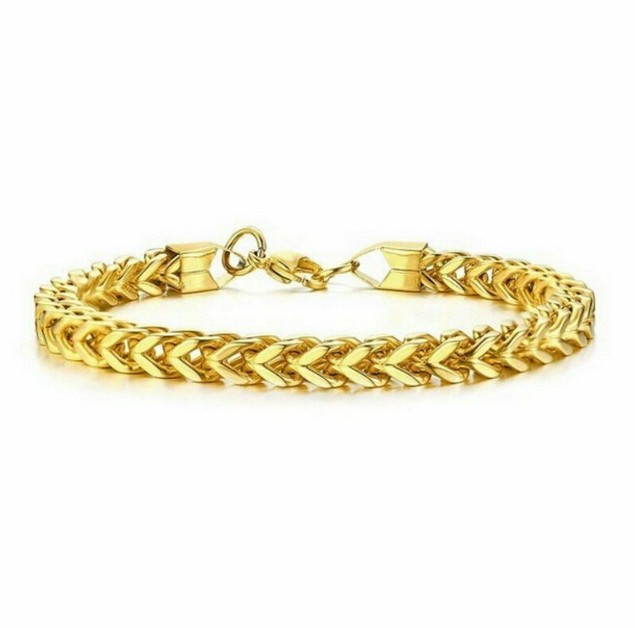 Isang 2021 Vintage Mens Brand Cuff Bracelets Fashion Gold Black Titanium Wristbands Bracelet 2021Party Jewelry Wholesale IB0528