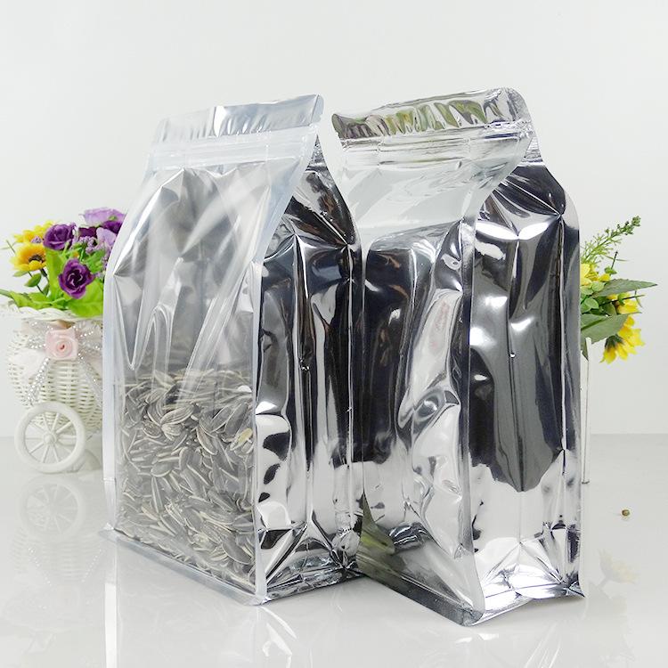 100PCS 20Silk Aluminum Coated Octagonal Sealed Food Bag Foil Packaging Translucent
