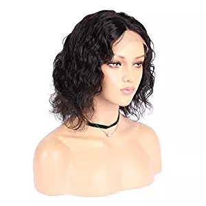 Brazilian body Wave Lace Frontal Wig Remy Pre-Plucked Curly front Closure Wigs Human Hair Wet And Wavy Short Bob 130% diva1