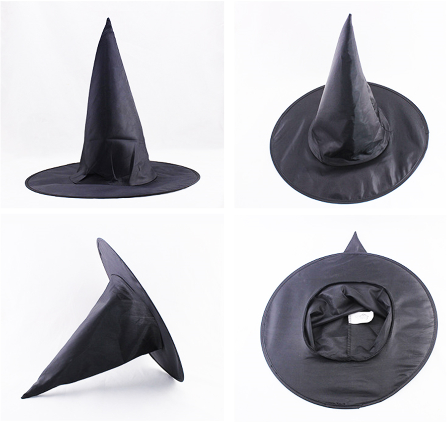 Gauges Halloween Costumes Witch Hat Masquerade Wizard Black Spire Hat Witch Costume Accessory Cosplay Party Fancy Dress Decor JK1909XB