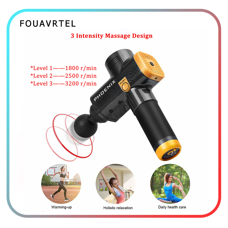Phoenix A2 Electronic Massage Gun Professional Body Massager Deep Muscle Massage Gun Muscle Massage Relaxation Gun Pain Relief LY191203