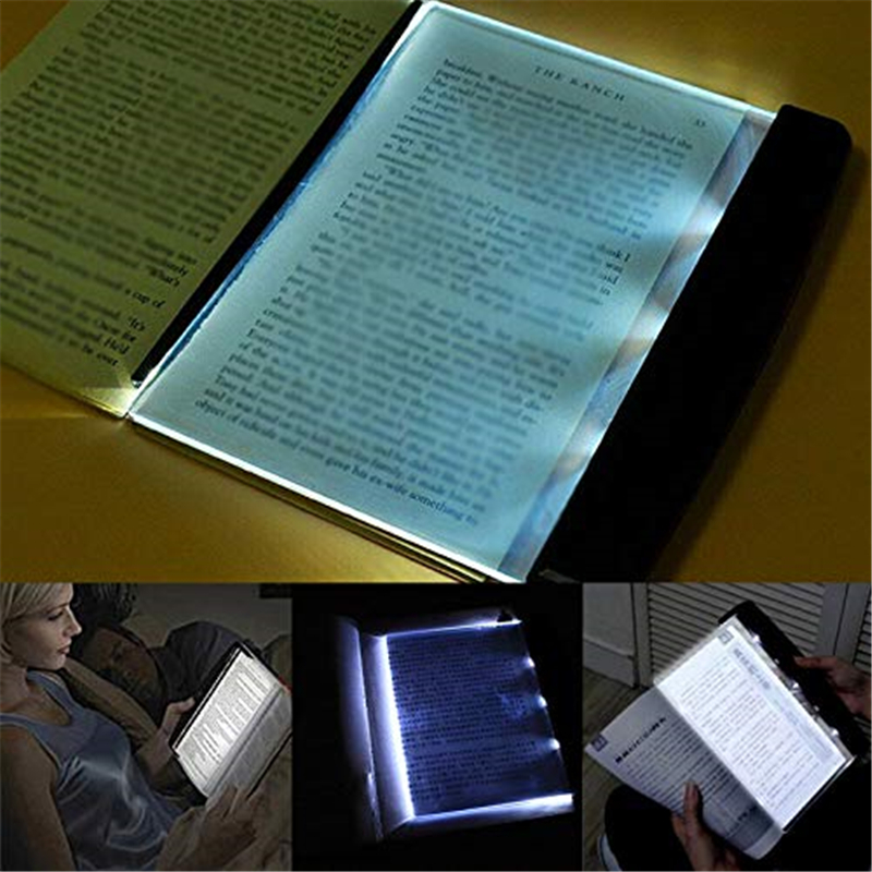 LED Book Light Reading Night Light Flat Plate Portable Novelty Lightwedge Led Desk Lamp for Home Indoor Kids Bedroom