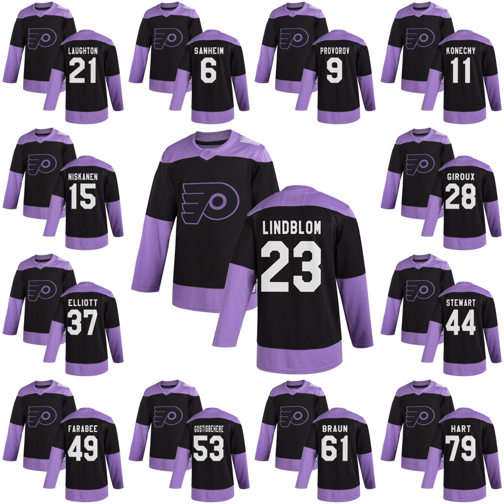 23 Oskar Lindblom Philadelphia Flyers Fights Cancer Practice Jersey Claude Giroux Travis Sanheim Robert Hagg Shayne Gostisbehere Hart, Any name any number
23 Oskar Lindblom Philadelphia Flyers Fights Cancer Practice Jersey Claude Giroux Travis Sanheim Robert Hagg Shayne Gostisbehere Hart, Any name any number