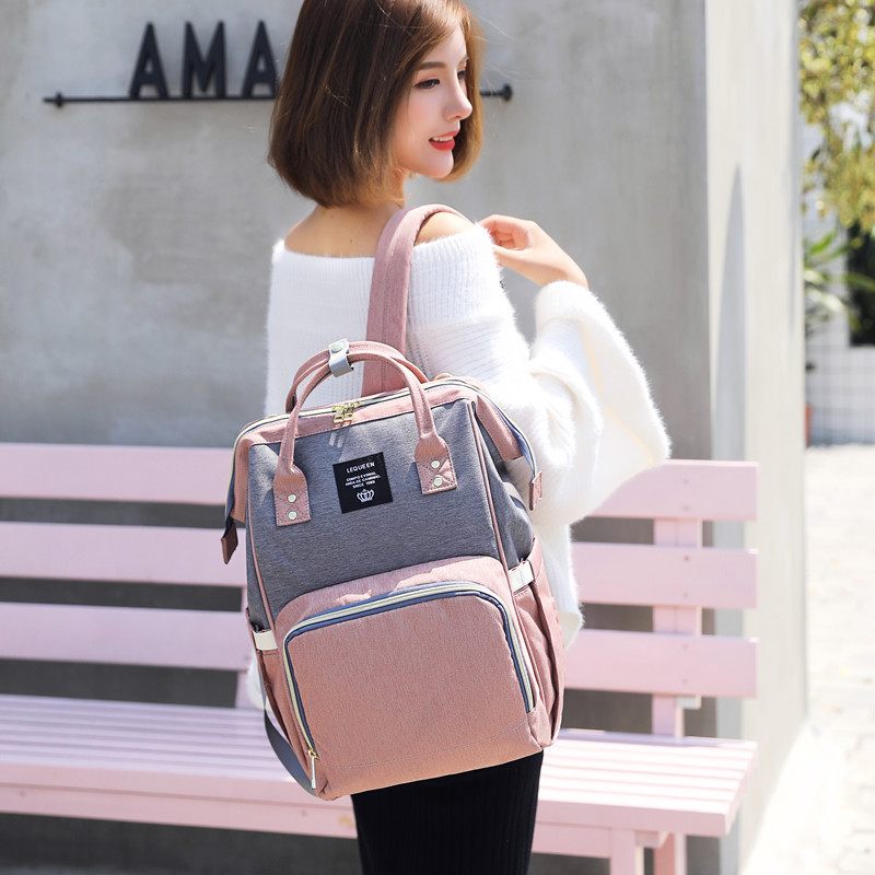 Diaper Bags Lequeen Baby Bags For Mom Diaper Bag Backpack Maternity Stroller Mommy Bag Nappy Baby Care Changing Newborn For Newborns H250218