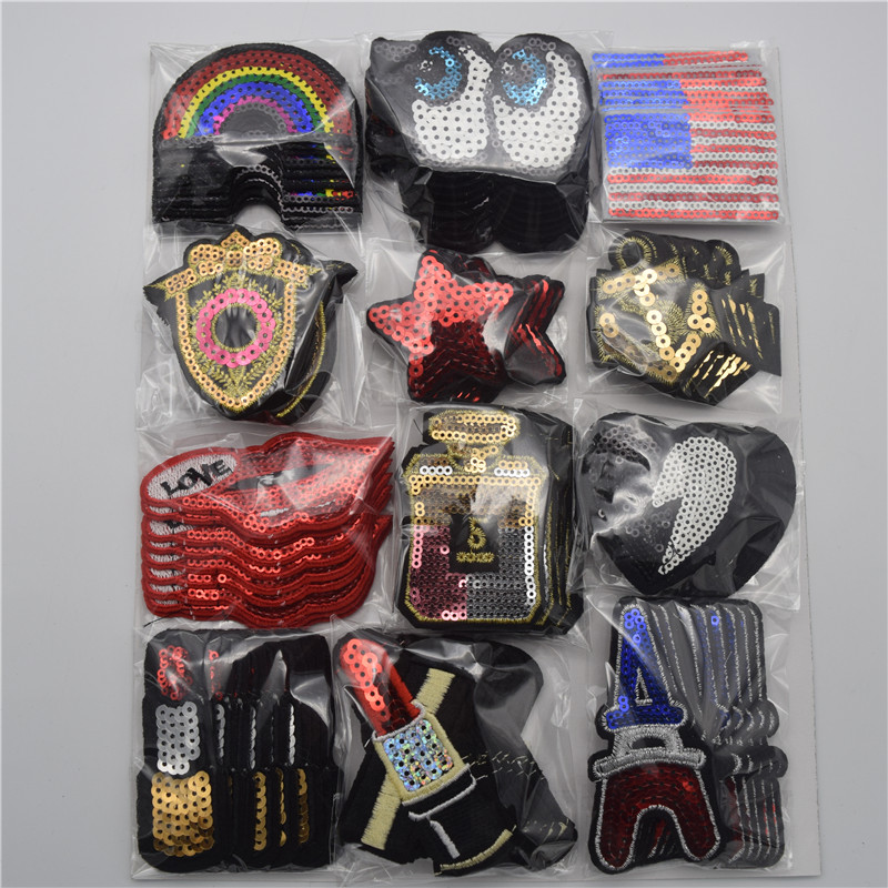 120pcs/set Mixed flag/rainbow/star sequins Embroidered Sew On / Iron On Patches Set Badge Bag Fabric Applique Craft, Black
120pcs/set Mixed flag/rainbow/star sequins Embroidered Sew On / Iron On Patches Set Badge Bag Fabric Applique Craft, Black