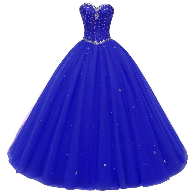 Real Photo Tulle Ball Gown Quinceanera Dresses Beaded Sweet 16 Year Prom Party Evening Gown Vestidos De 15 Anos QC1465