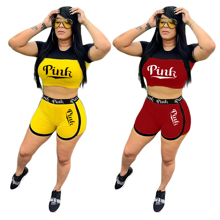 2020 Women' Tracksuits Summer Letter Print Two Piece Shorts Set Logo Sports Suits Brand Jogging Suits Designer Short Crop Top Shorts Set, Yellow
2020 Women' Tracksuits Summer Letter Print Two Piece Shorts Set Logo Sports Suits Brand Jogging Suits Designer Short Crop Top Shorts Set, Yellow