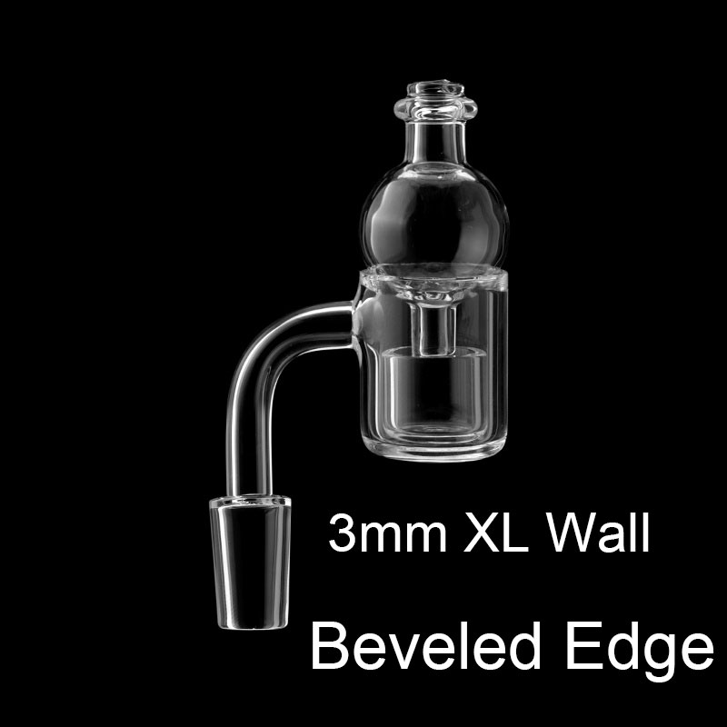 New 3mm XL Beveled Edge Quartz Banger And Removable Quartz insert Bucket with 25mmOD Bubble Cap Quartz Thermal Banger for Glass Bongs
New 3mm XL Beveled Edge Quartz Banger And Removable Quartz insert Bucket with 25mmOD Bubble Cap Quartz Thermal Banger for Glass Bongs