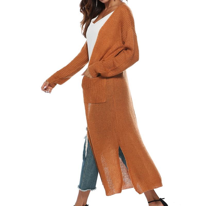 Fashion Women Woollen Sweater Winter Long Sleeve Loose Coat Knitting Cardigan Sweater Autumn Female Thin Cardigan