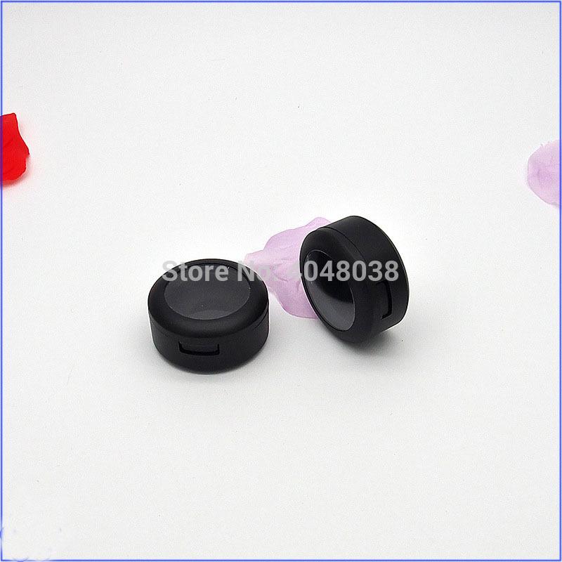 Dia 26mm Eye Shadow Compact Matte Black Small Eyeshadow Palette Empty Cosmetic Container Round Lipstick Packing Box 50 PCS
