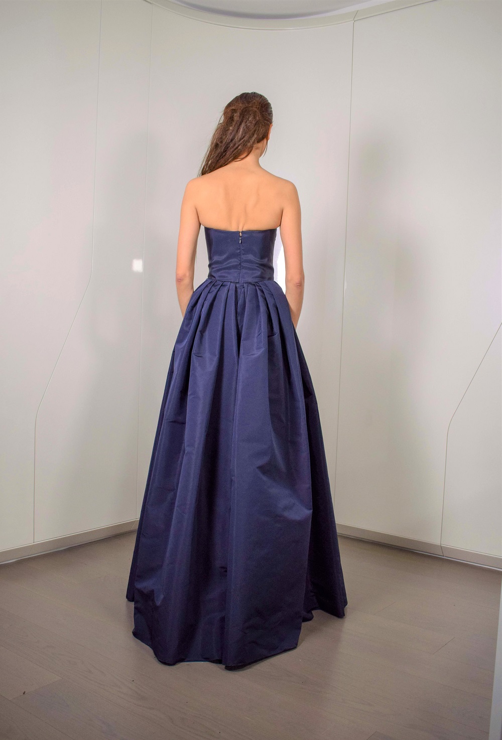 2019 Dark Navy Women Jumpsuits With Long Train Prom Dresses New Sweetheart Satin Evening Gowns Formal Party Dress robes de soirée