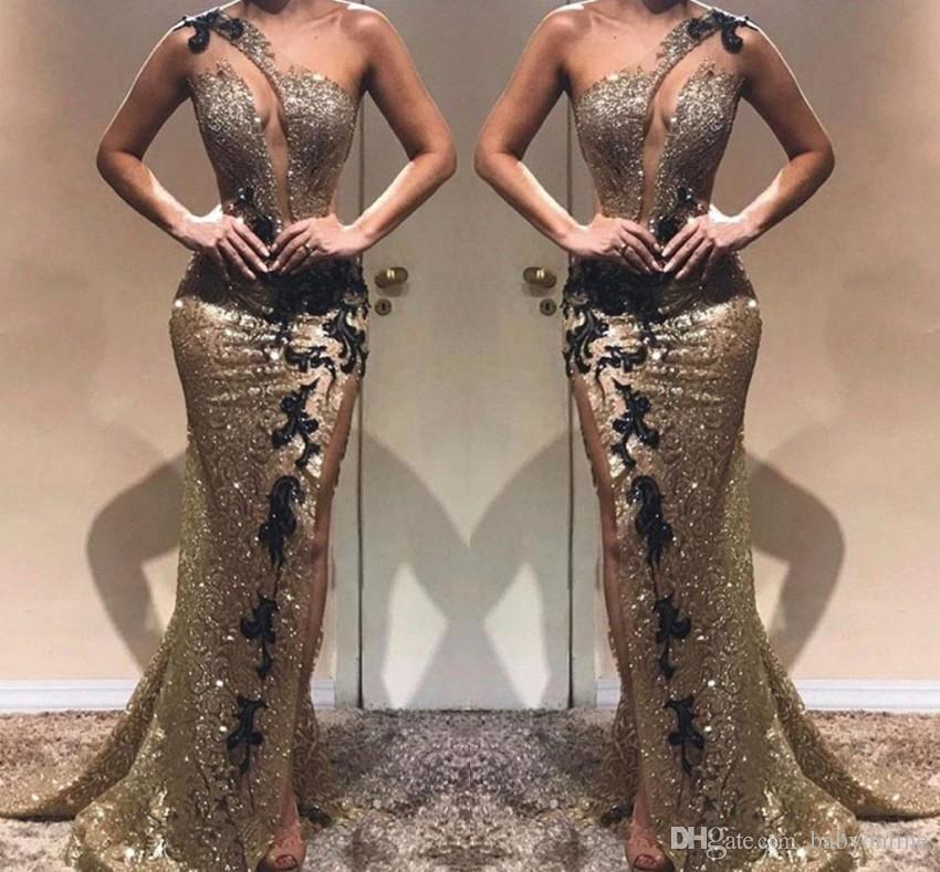 2020 Sexy Mermaid Evening Dresses One Shoulder Reflective Silver With Black Sequins Long Party Celebrity Gowns Split Prom Dress BC1440, Lavender
2020 Sexy Mermaid Evening Dresses One Shoulder Reflective Silver With Black Sequins Long Party Celebrity Gowns Split Prom Dress BC1440, Lavender