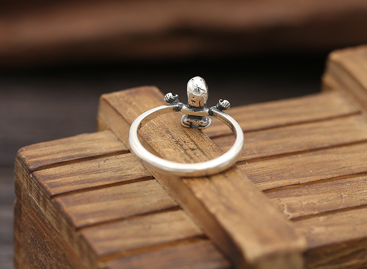 Personalized new 925 sterling silver vintage jewelry American European hand-made designer skull head punk ring for gift