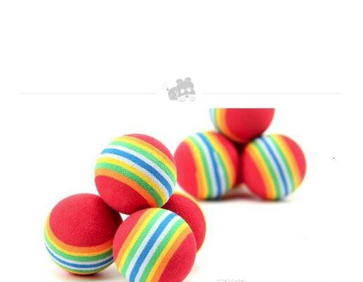 Diameter pet toy 35mm interesting Pet Toy dog and cat Toys Super cute Rainbow Ball Cartoon plush toy