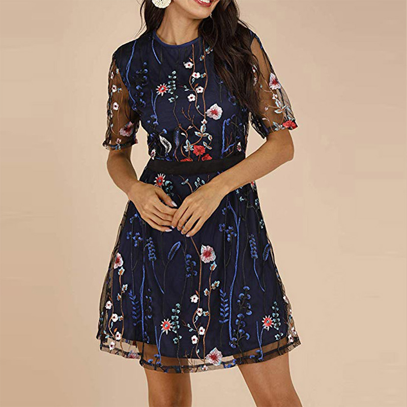 Women Sexy Dress A Line Tunic Midi Vestidos Mesh Splice Floral Embroidery Office Lady Dresses 2020 Spring Summer Female Clothes, Black
Women Sexy Dress A Line Tunic Midi Vestidos Mesh Splice Floral Embroidery Office Lady Dresses 2020 Spring Summer Female Clothes, Black
