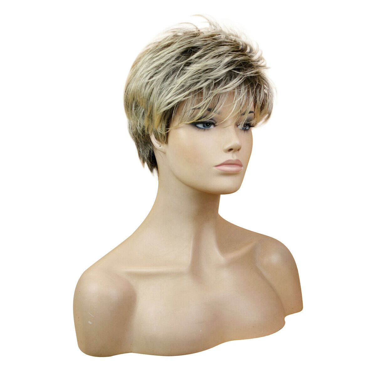 Fashion 5" Short Fluffy Wig Pixie Cut Hair Synthetic Ombre Wigs For Women Ladies