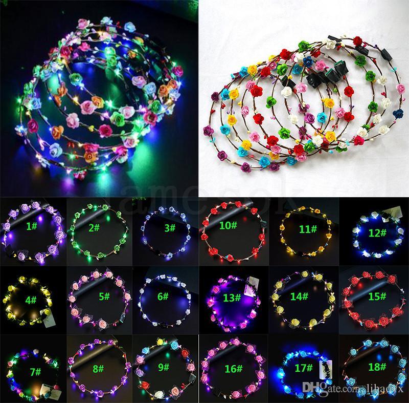 Flashing LED Hairbands strings Glow Flower Crown Headbands Light Party Rave Floral Hair Garland Luminous Wreath Hair Accessories DA200, As picture
Flashing LED Hairbands strings Glow Flower Crown Headbands Light Party Rave Floral Hair Garland Luminous Wreath Hair Accessories DA200, As picture