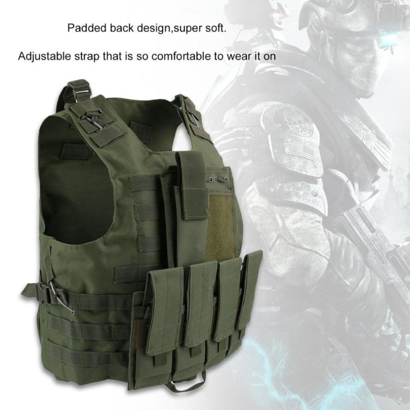 High Quanlity US Army Tactical Hunting Molle Combat Assault Carrier Vest Adjustable Top Outdoor Game Equipment, Army green
High Quanlity US Army Tactical Hunting Molle Combat Assault Carrier Vest Adjustable Top Outdoor Game Equipment, Army green