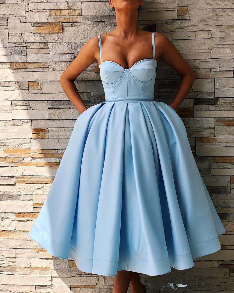 Spaghetti Light Sky Blue Prom Dresses Sexy 2020 Short Cocktail Party Gowns Pleated Vestidos De Soiree Evening Party Gowns, Black
Spaghetti Light Sky Blue Prom Dresses Sexy 2020 Short Cocktail Party Gowns Pleated Vestidos De Soiree Evening Party Gowns, Black