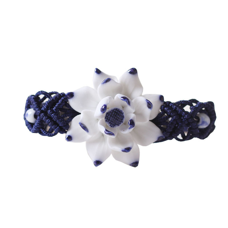 Charm Bracelets Missxiang Ceramic Jewelry White Lotus Bracelet Hand-woven Adjustable Adult Student Woman Ancient Style Armband
Charm Bracelets Missxiang Ceramic Jewelry White Lotus Bracelet Hand-woven Adjustable Adult Student Woman Ancient Style Armband