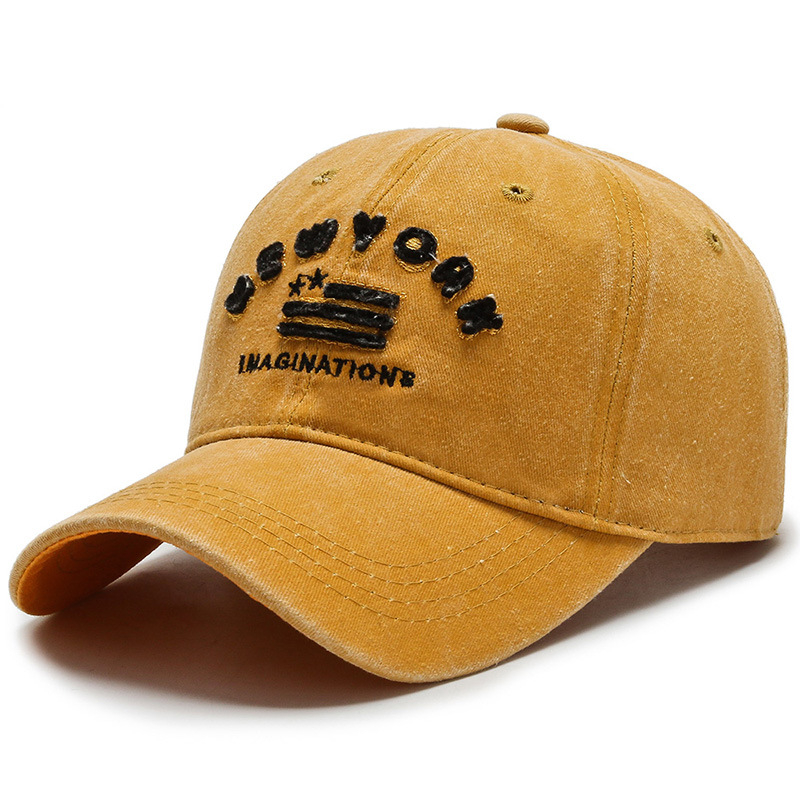 2020 spring and autumn retro washed cotton letter baseball cap men and women casual college style youth cap hat tide, Yellow
2020 spring and autumn retro washed cotton letter baseball cap men and women casual college style youth cap hat tide, Yellow