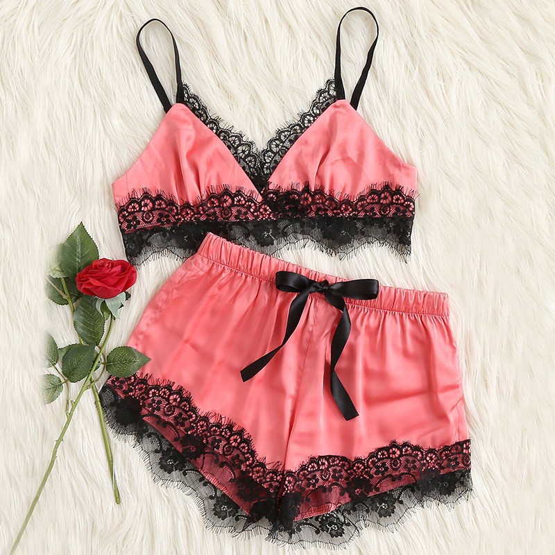 Sexy Sleeveless Strap Nightwear Lace Cami Top Pajama Sets Sexy Lingerie Intimate Women Sleepwear
Sexy Sleeveless Strap Nightwear Lace Cami Top Pajama Sets Sexy Lingerie Intimate Women Sleepwear